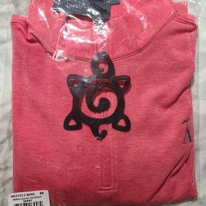 Turtleson Mens medium wallace quarter zip pullover berry